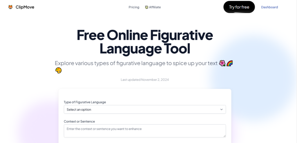 Figurative Language Finder Tool