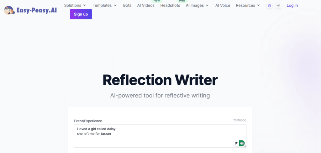 best ai for writing a reflection