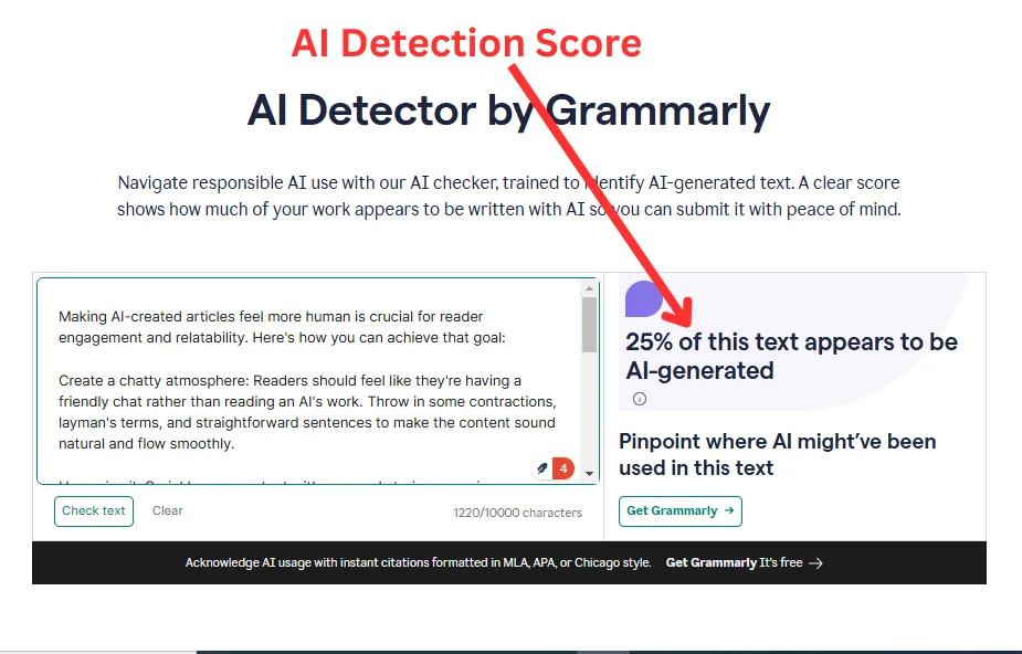 grammarly ai detector