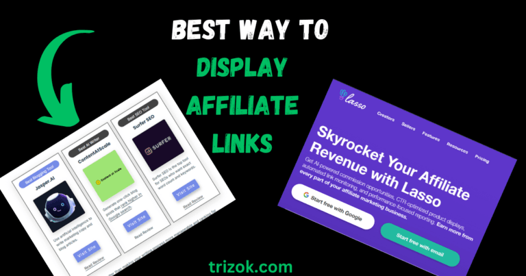 How to display affiliate links