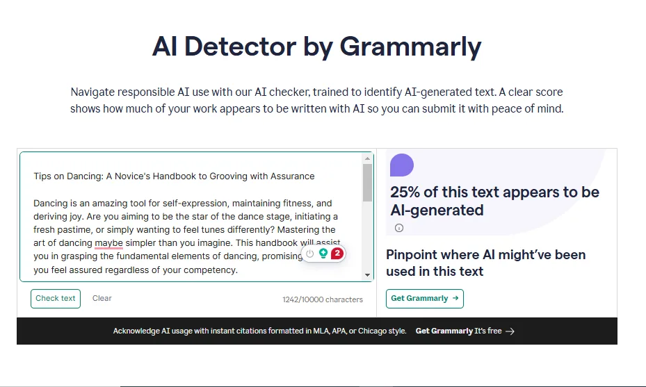 grammarly ai detector